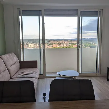 Apartamento - Vue Imprenable Sur La Cité Médiévale - Parking Gratuit - Climatisé Carcasona